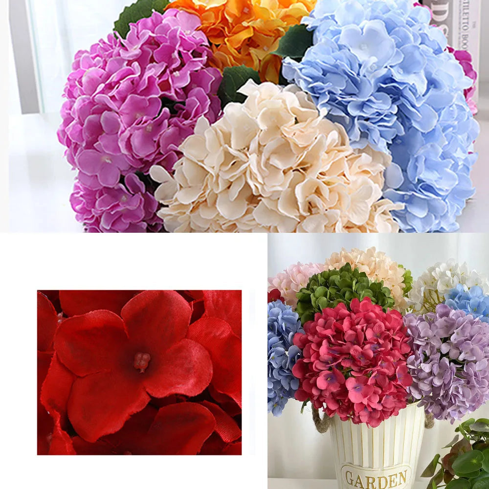 58Cm Silk Artificial Flowers Hydrangea Bouquet 