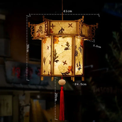 Retro Style Chinese DIY Palace Portable Blossom Flower Light Lamp 