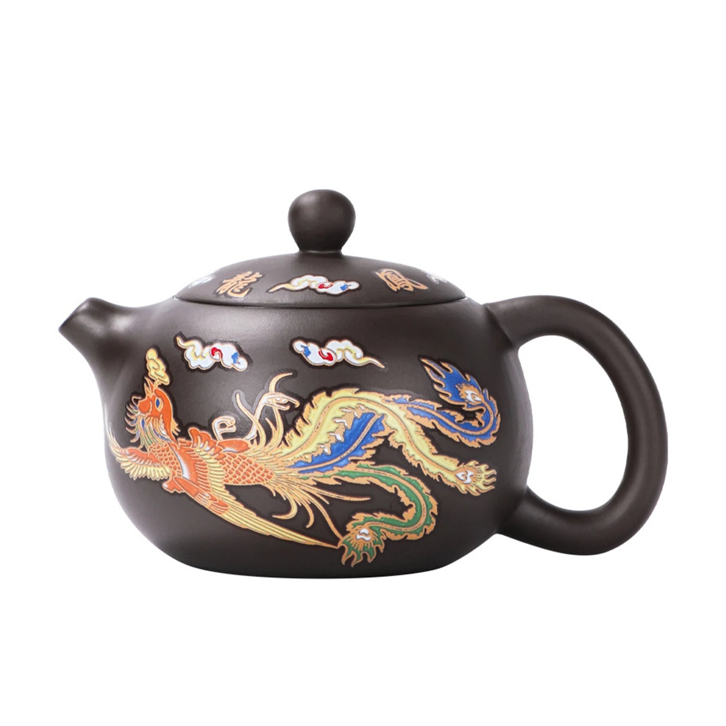 135-350Ml Dragon Teapot Chinese Style Color-Changing Purple Clay Tea Pot Anti-Scald Handle Tea Brewer for Offices Home Camping
