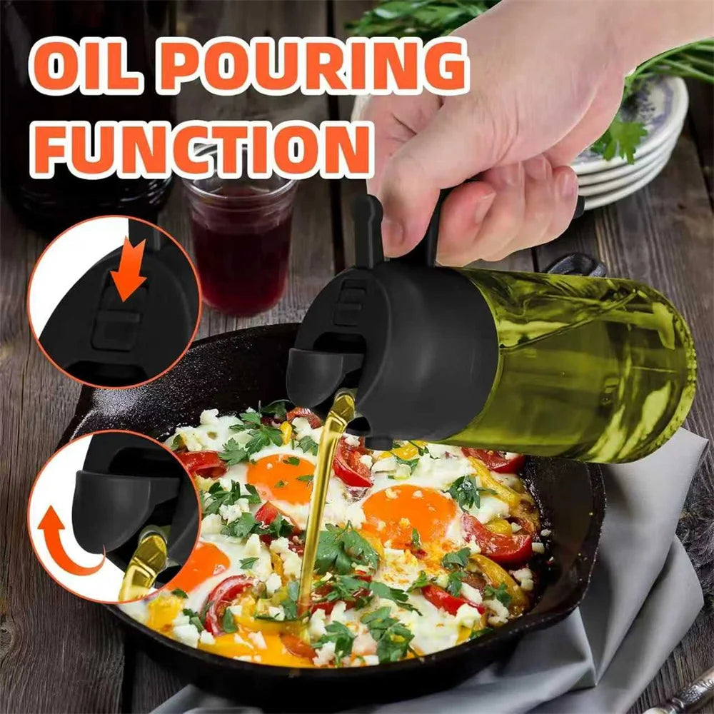 2-In-1 Olive Oil Dispenser with Stickers