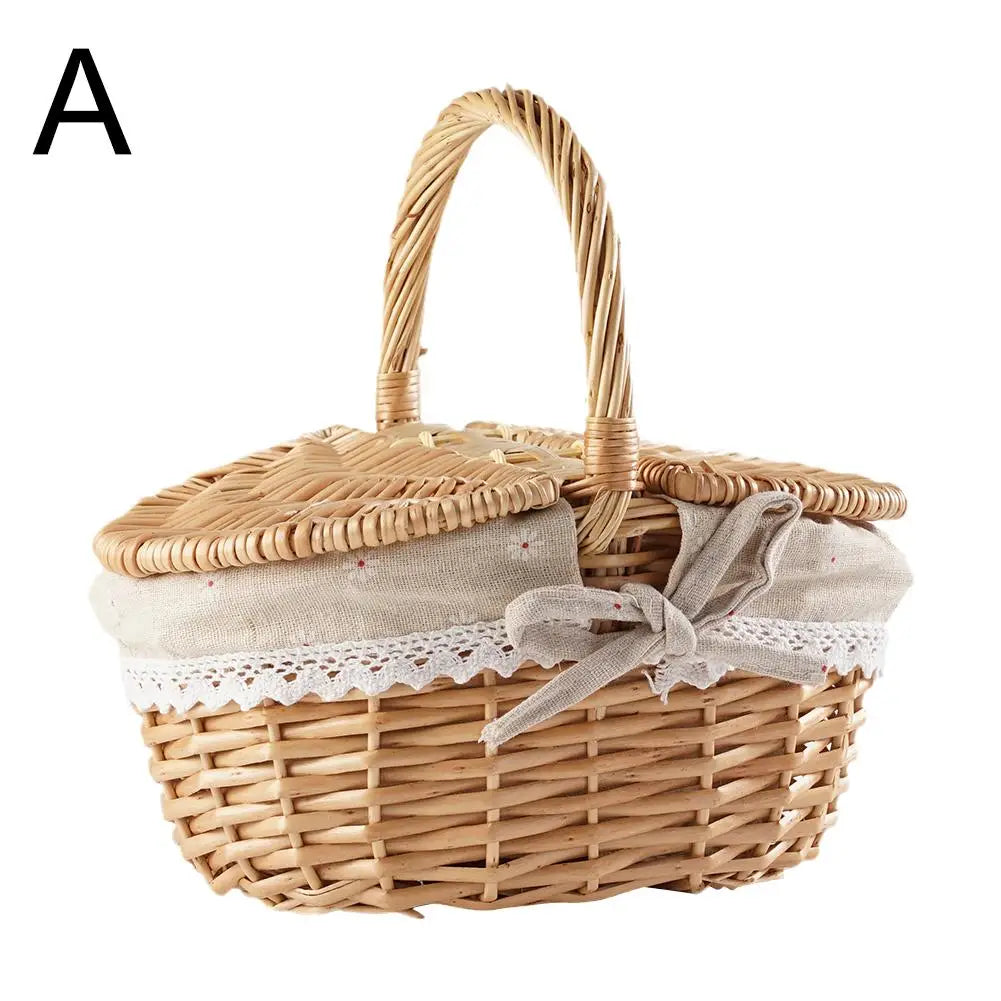 Handmade Wicker Picnic Basket 