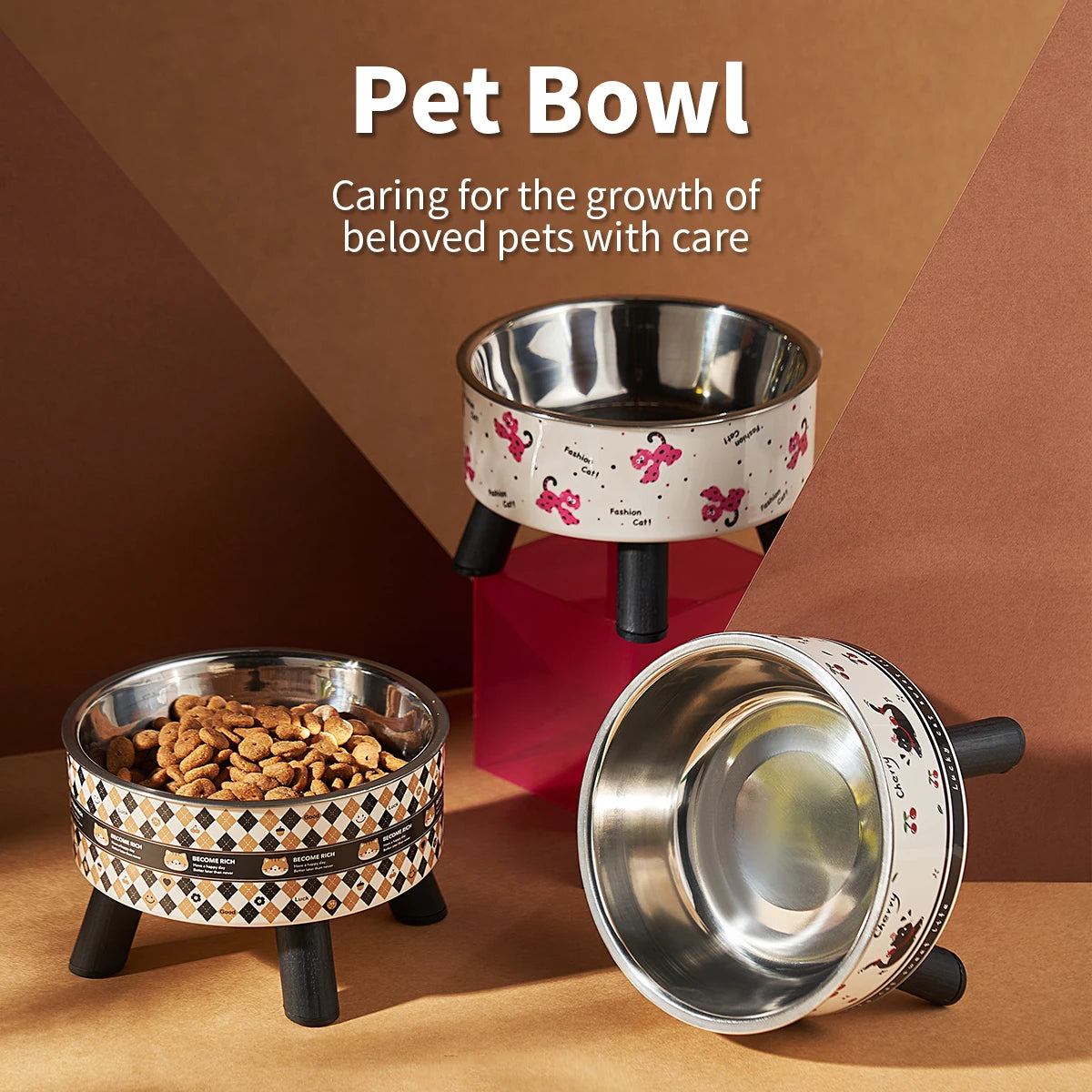 Printed Stainless Steel Pet Bowl 