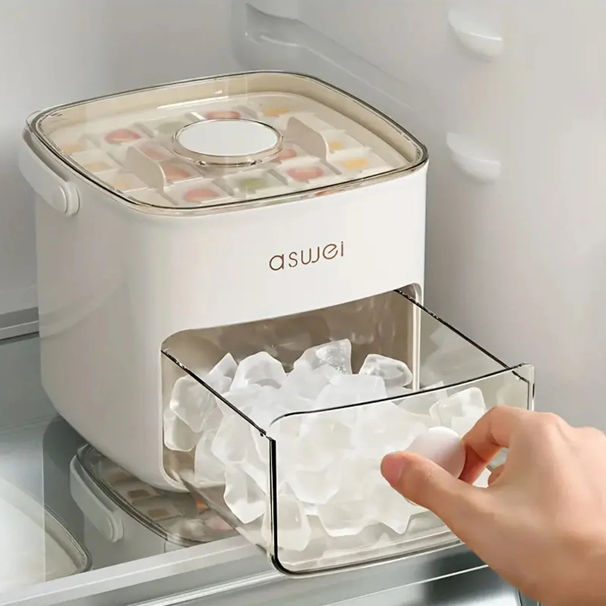 48-Cube Ice Maker with Easy-Press Lid 