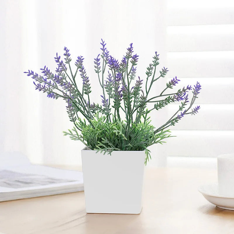 Lavender Pot Plastic Plant