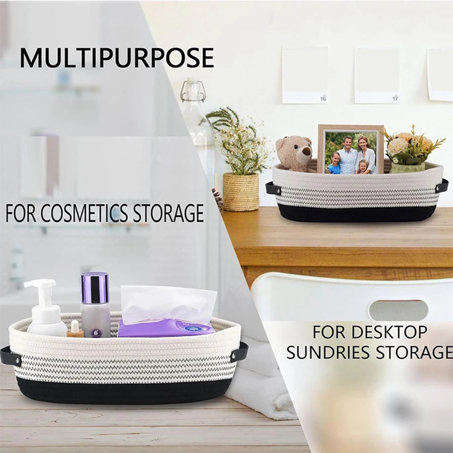Nordic Cotton Rope Woven Storage Baskets