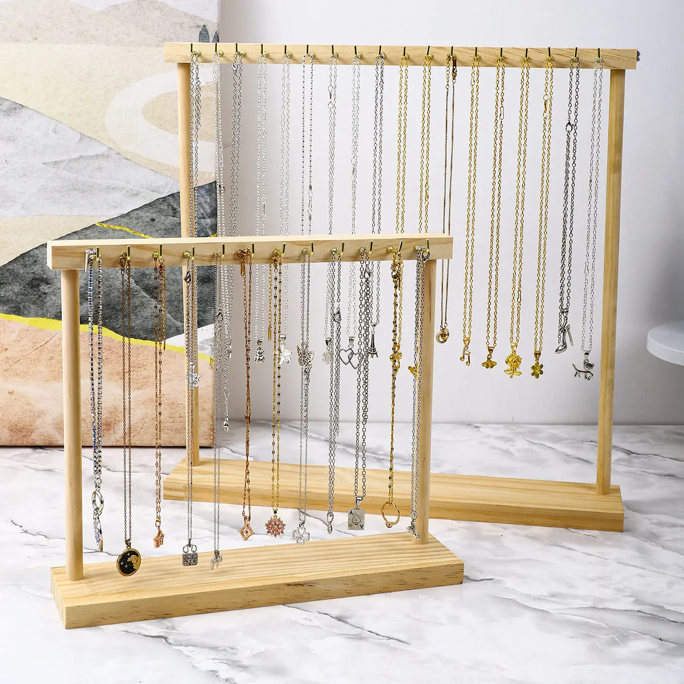 Jewelry Organizer Display Wood Stand