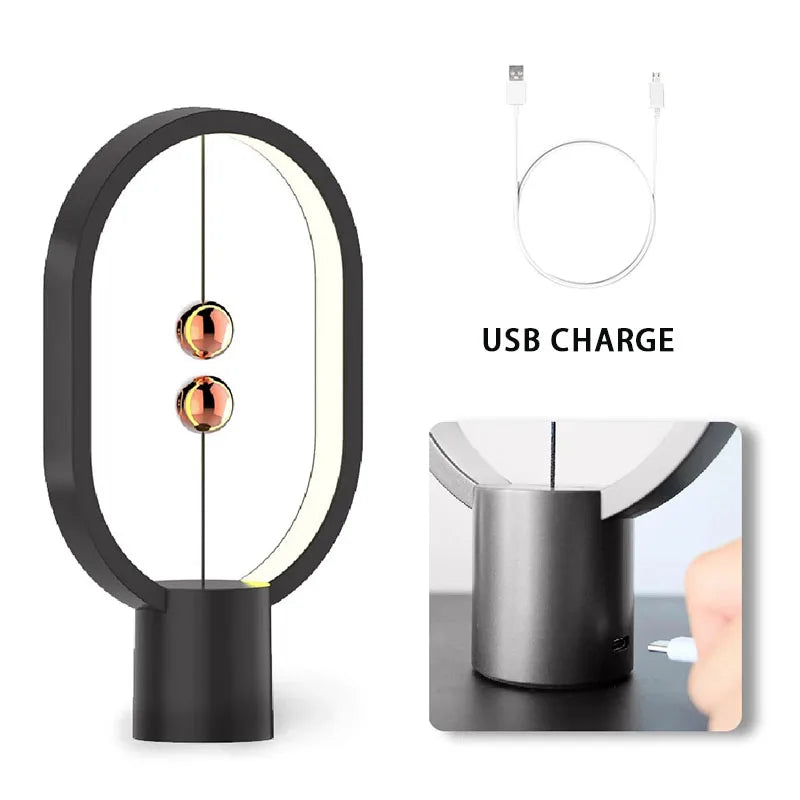 C2 Creative Desk Table Lamp Light LED Mini Balance Light Night Light Balance Lamp USB Bedside Night Lamp Decorative for Bedroom
