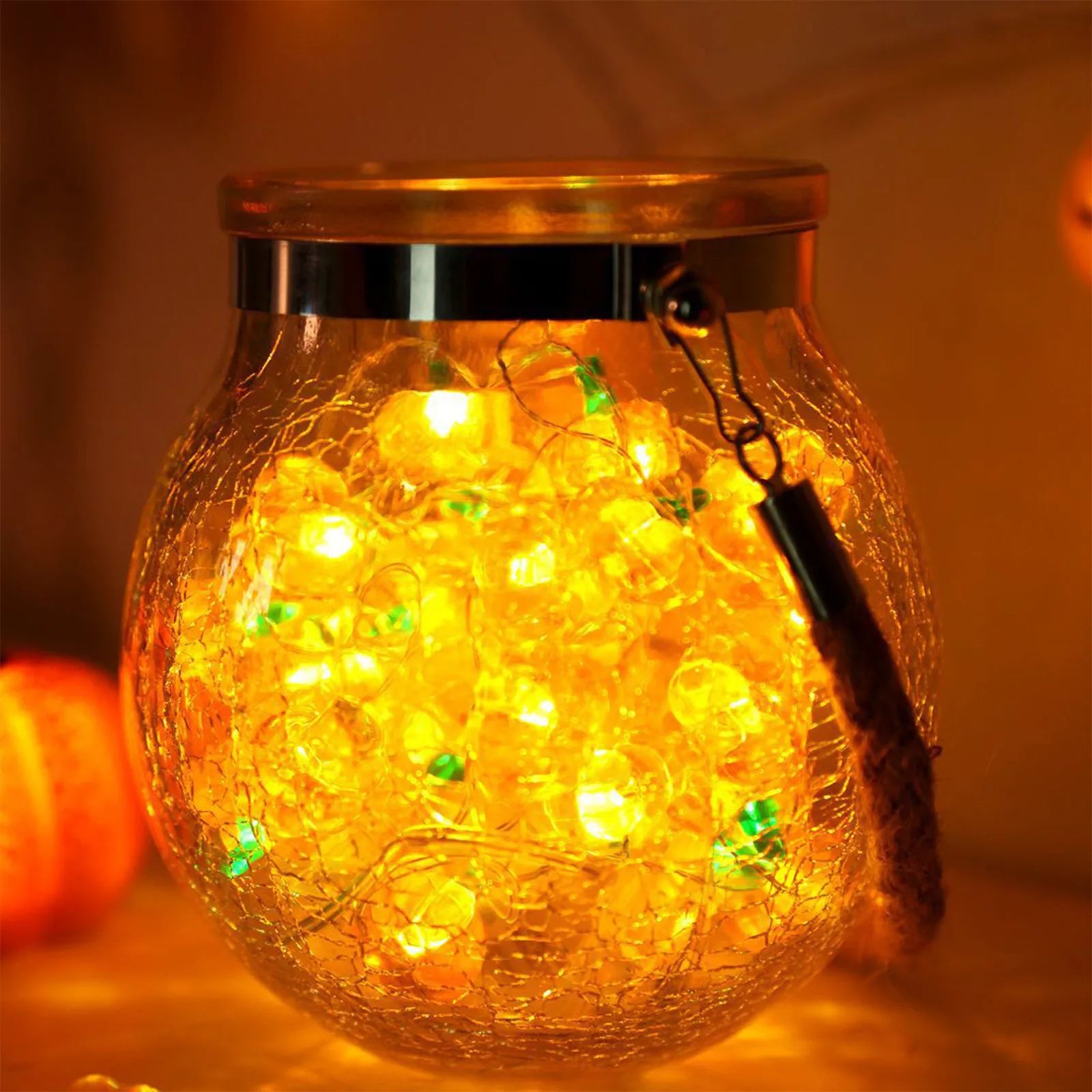 Pumpkin Horror Eyeballs LED String Lights 