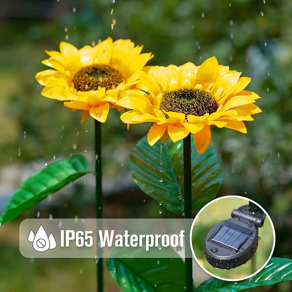 Solar Sunflower Outdoor Light