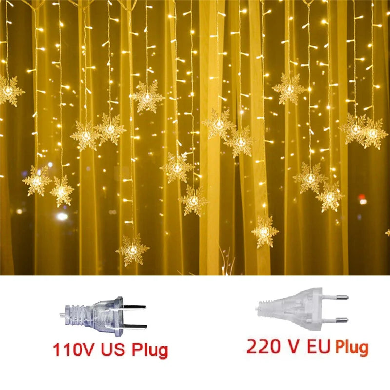 3.2M Christmas Snowflakes LED String Lights Decoration