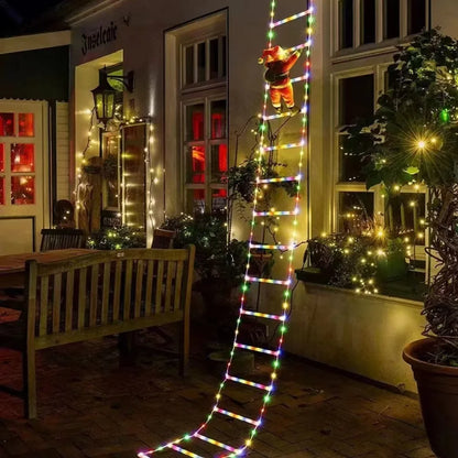 Santa Claus Climbing Ladder String Lights LED 