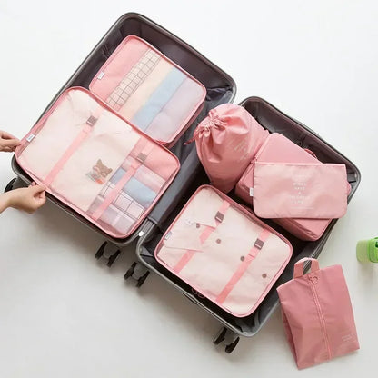7-Piece Set Travel Bag Organizer 