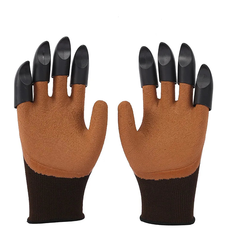 Gardening  Latex Gloves with Claws Breathable Waterproof 