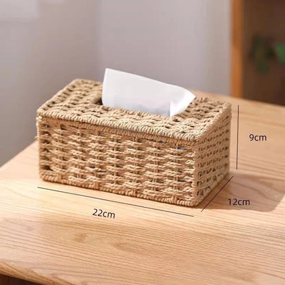New Woven Grass Tissue Storage Box 