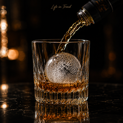 LMETJMA® Large Ice Cube Ball Trays Silicone for Freezer with Lid Reusable Whiskey