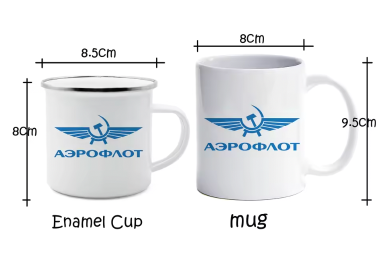 Aeroflot Russian Airlines Coffee Cup Funny Unique Gift
