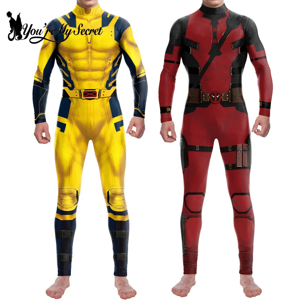 Superhero Men Movie Deadpool Wolverine Cosplay Costumes
