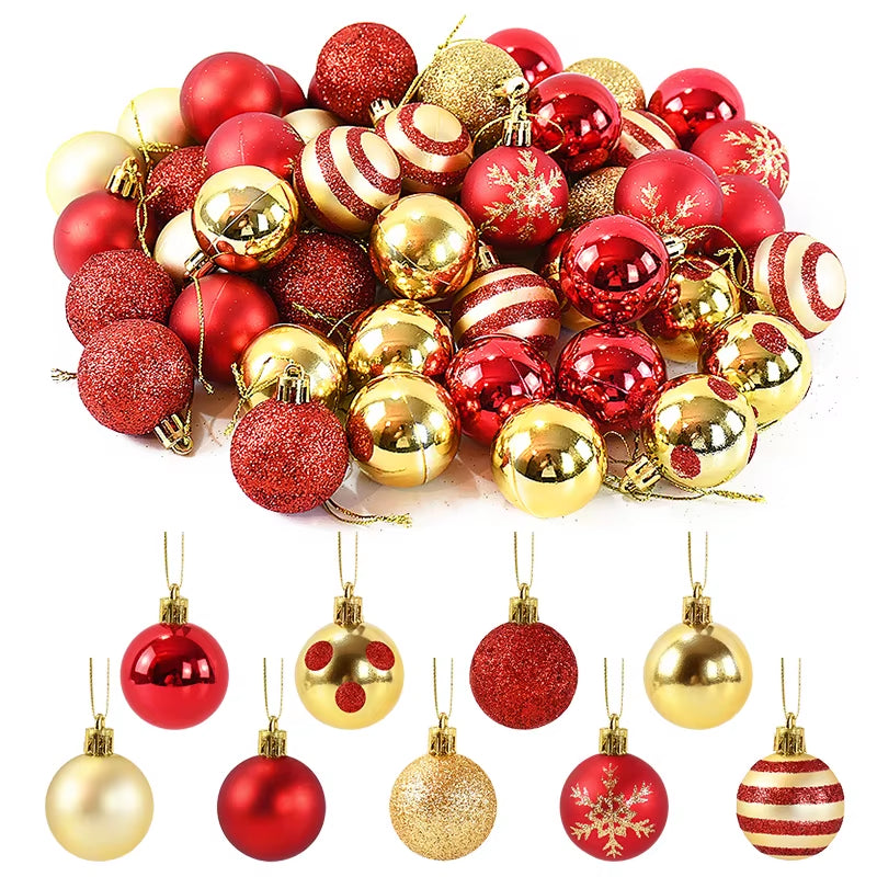 50Pcs/Box Christmas Tree Balls Ornament 
