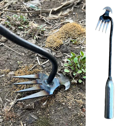 Manganese Steel Garden Weeder – Ergonomic V-Fork Hand Tool