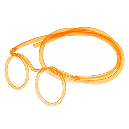 Fun Loop Drinking Straw Eye Glasses Reusable Flexible Soft Drink Eyeglasses Plastic Crazy Funky Drinking Tube for Kids Party
