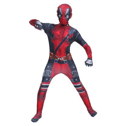 Superhero Deadpool Costume Mask Sword Bag Suits 