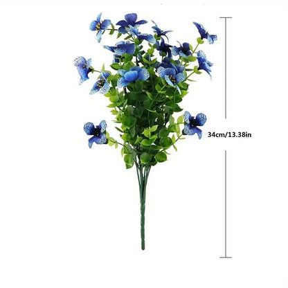 2PC Outdoor UV Protection 7 Head Eucalyptus Violet Artificial 