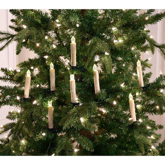 10 Clip-On Ivory Candles