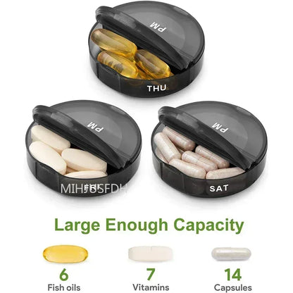Weekly 7 Days Pill Medicine Box Holder Organizer 