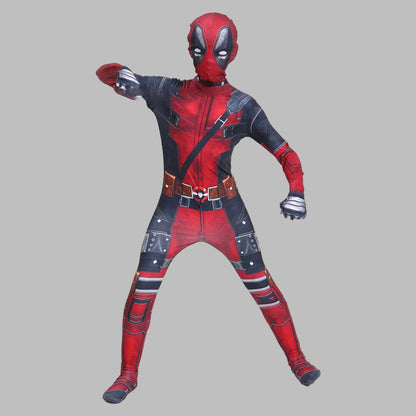 Superhero Deadpool Costume Mask Sword Bag Suits 