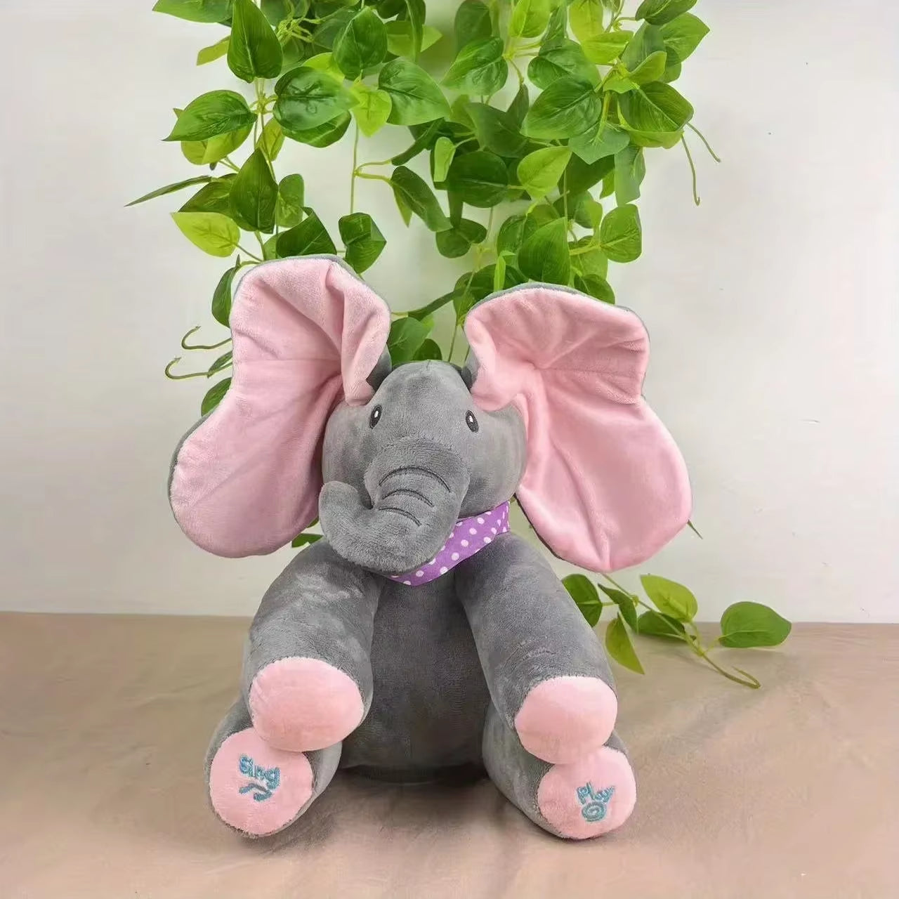 2025 New Hide-And-Seek Elephant Plush Toy Baby Hide-And-Seek Game Toy Singing Interactive Musical Toys Gifts