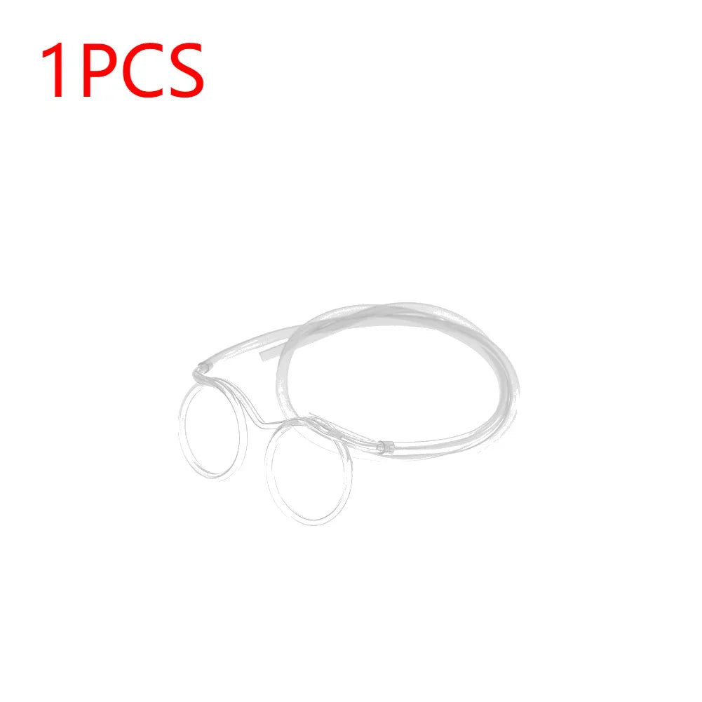 Fun Loop Drinking Straw Eye Glasses Reusable Flexible Soft Drink Eyeglasses Plastic Crazy Funky Drinking Tube for Kids Party