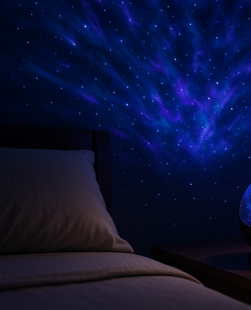 LED Galaxy Projector Night Light – 360° Rotating Starry Sky Lamp