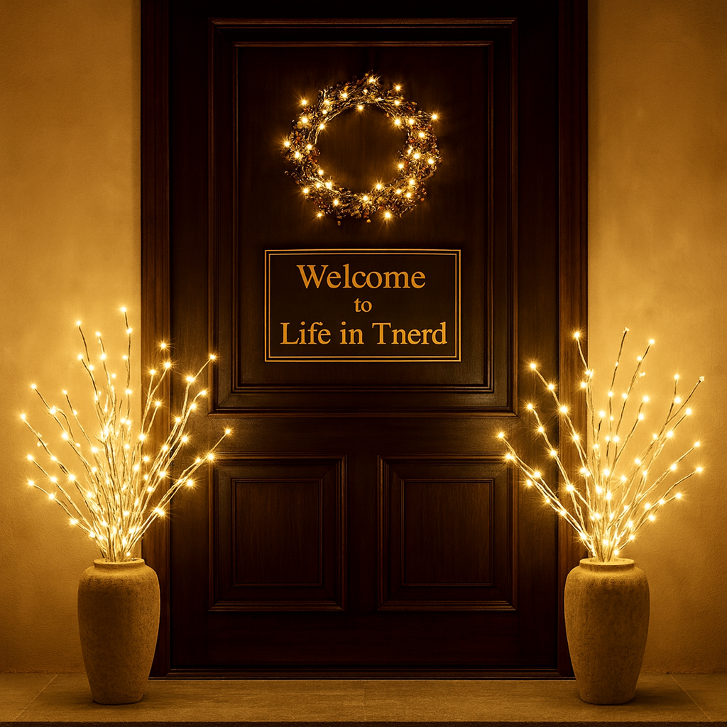 1 PC White/Warm Birch Branch Light LED