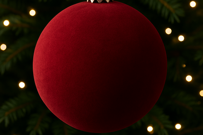 6Cm Wine Red Velvet Christmas Balls