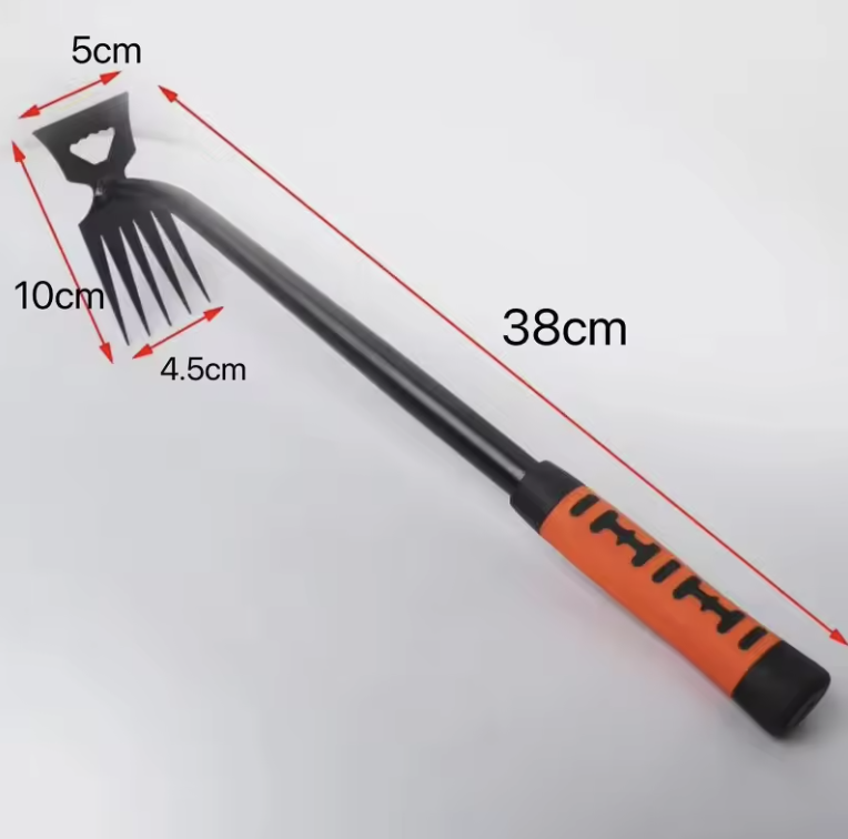 Metal Weed Cleaning Shovel 2 in 1 Garden Rake Stainless Steel 5/6/8/11 Teeth for Gardening