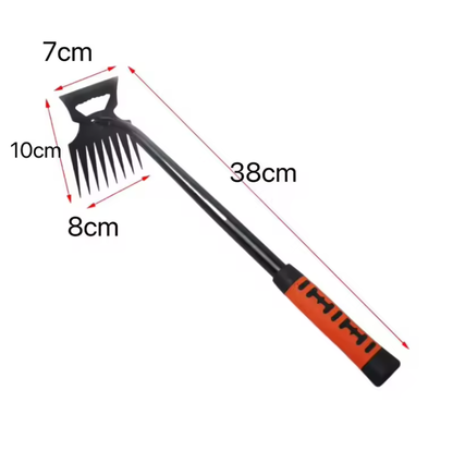 Metal Weed Cleaning Shovel 2 in 1 Garden Rake Stainless Steel 5/6/8/11 Teeth for Gardening