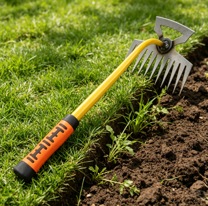 Metal Weed Cleaning Shovel 2 in 1 Garden Rake Stainless Steel 5/6/8/11 Teeth for Gardening